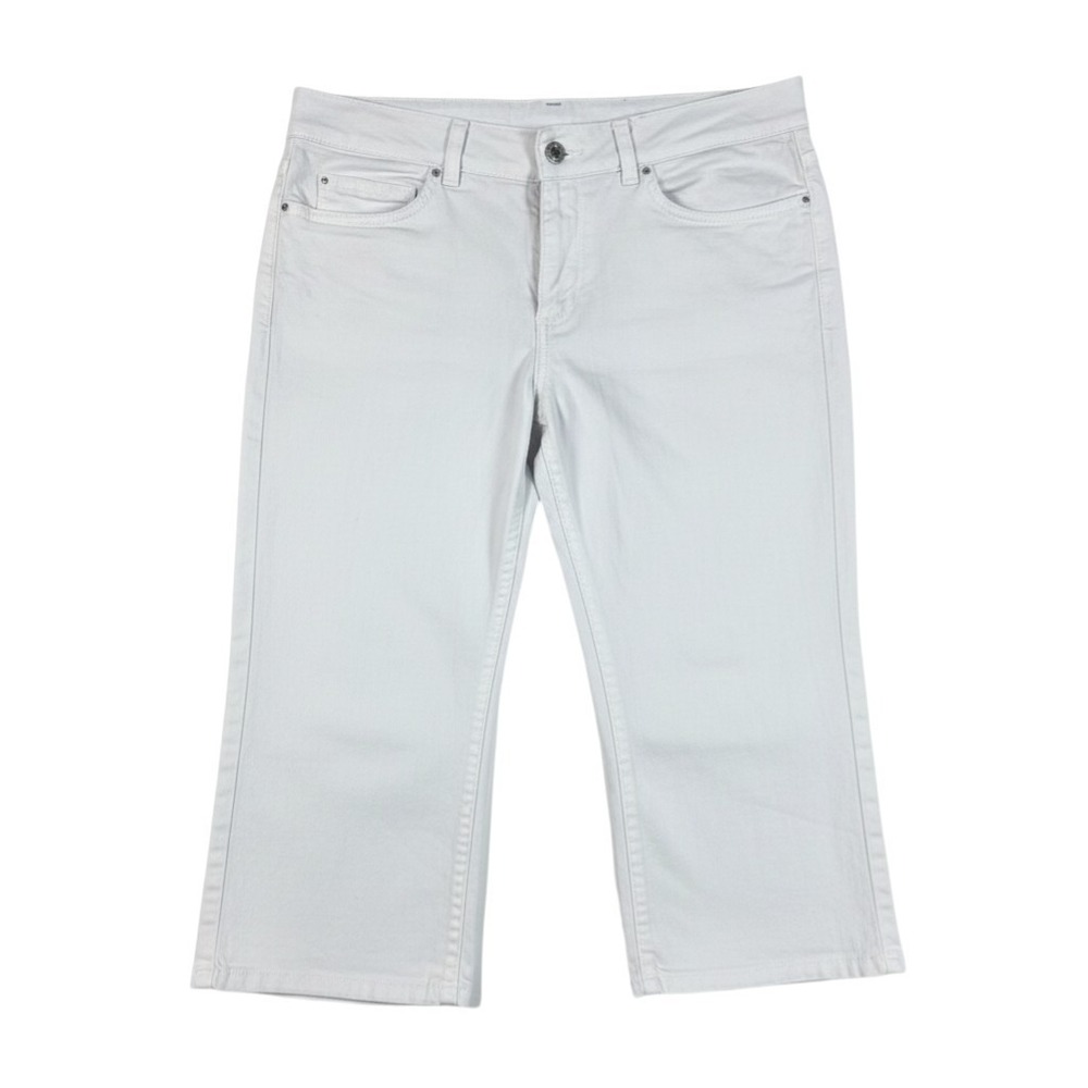 Rafaella Weekend Womens Capri Jeans Size 14 White Mid Rise‎ Cropped Casual